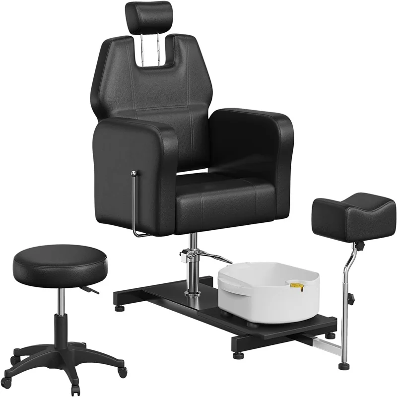 Ergonomic Adjustable Swivel Reclining Pedicure Chair