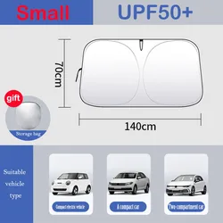 Premium Car Windshield Sunshade Cover - UV Protection & Heat Blocker (Small)