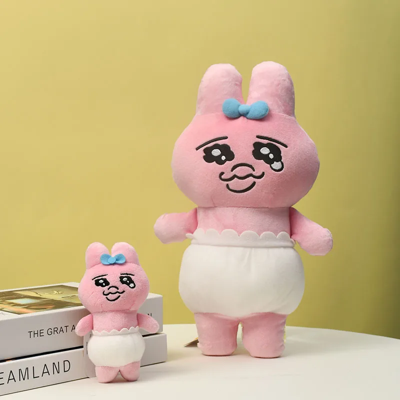 thumbnail image 1 of Muñeca de peluche Opanchu Usagi de 36 cm, pantalones, conejito, conejo rosa, llavero colgante, muñeca divertida, bolso colgante, decoración, juguete de peluche, regalo, 1 of 4