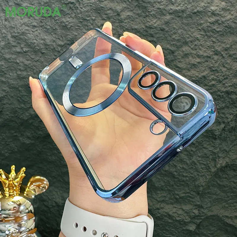 Coque téléphone magnétique transparente motif cd pour samsung_voghion.com