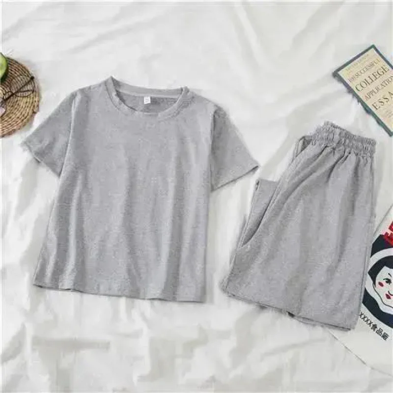 Women's 2-piece cotton pajamas loose fitting pajamas long sleeved casual home set women pajamas set women pajama suit cotton pajamas set
