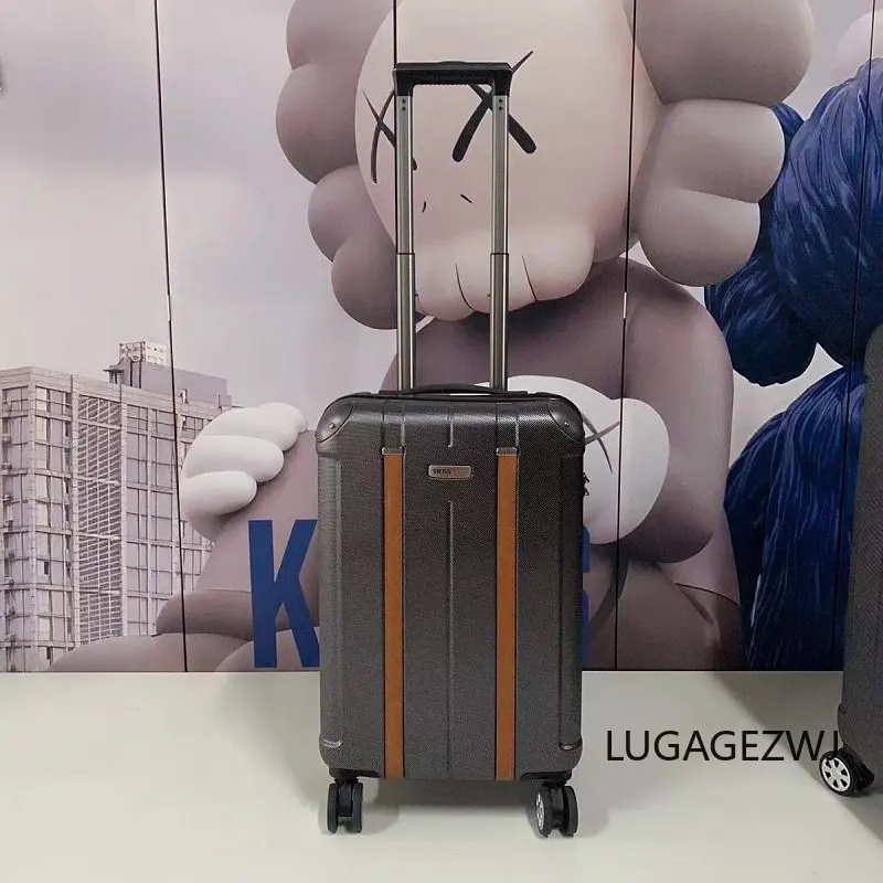 

Деловой чемодан на колесиках большой вместимости, мужской чемодан на колесиках в стиле ретро, высококачественный Дорожный чемодан с паролем для ручной клади