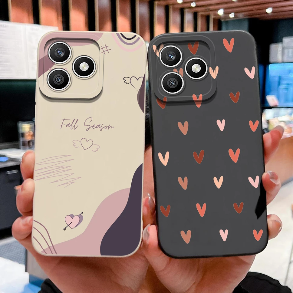Line Love Print Shockproof Silicone Phone Case Cover