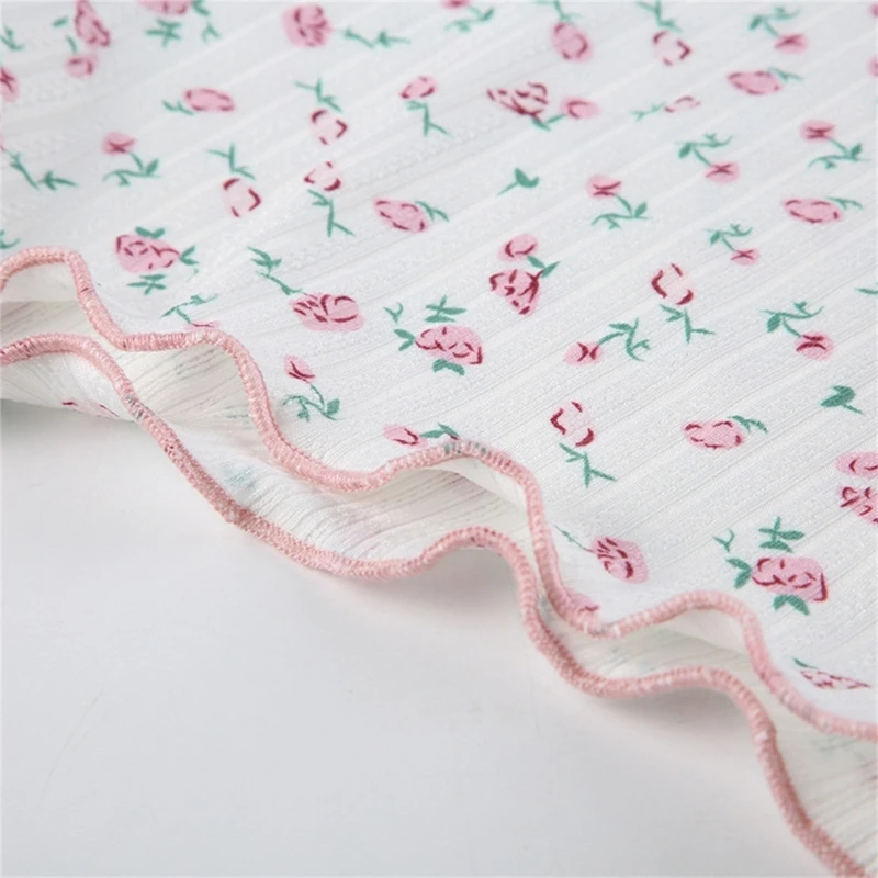 Womens Floral Print Lace Trim V-Neck Cami Romper Sleeveless Ribbed Knit Bodysuit Shorts Jumpsuit Pajamas