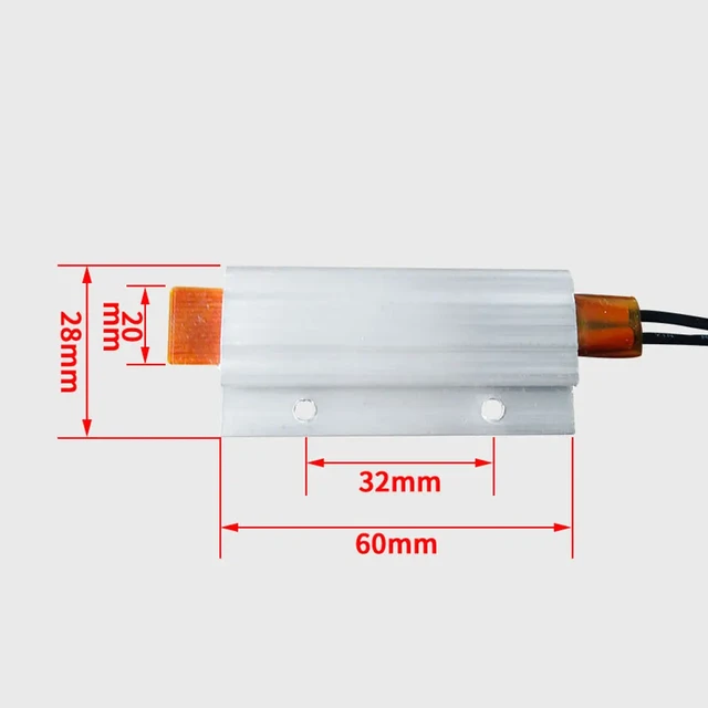 12V 24V 48V 110V 220V 60x28x7mm PTC Heizung Element Konstante thermostat  Elektrische Heizung Sensor inkubator Aluminium