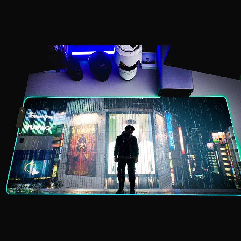 

GhostWire: Tokyo Gaming Mouse Pad Computer Anime Mousepad RGB Large Mouse Mat Gamer Mouse Carpet Big Mausepad PC Desk Mat