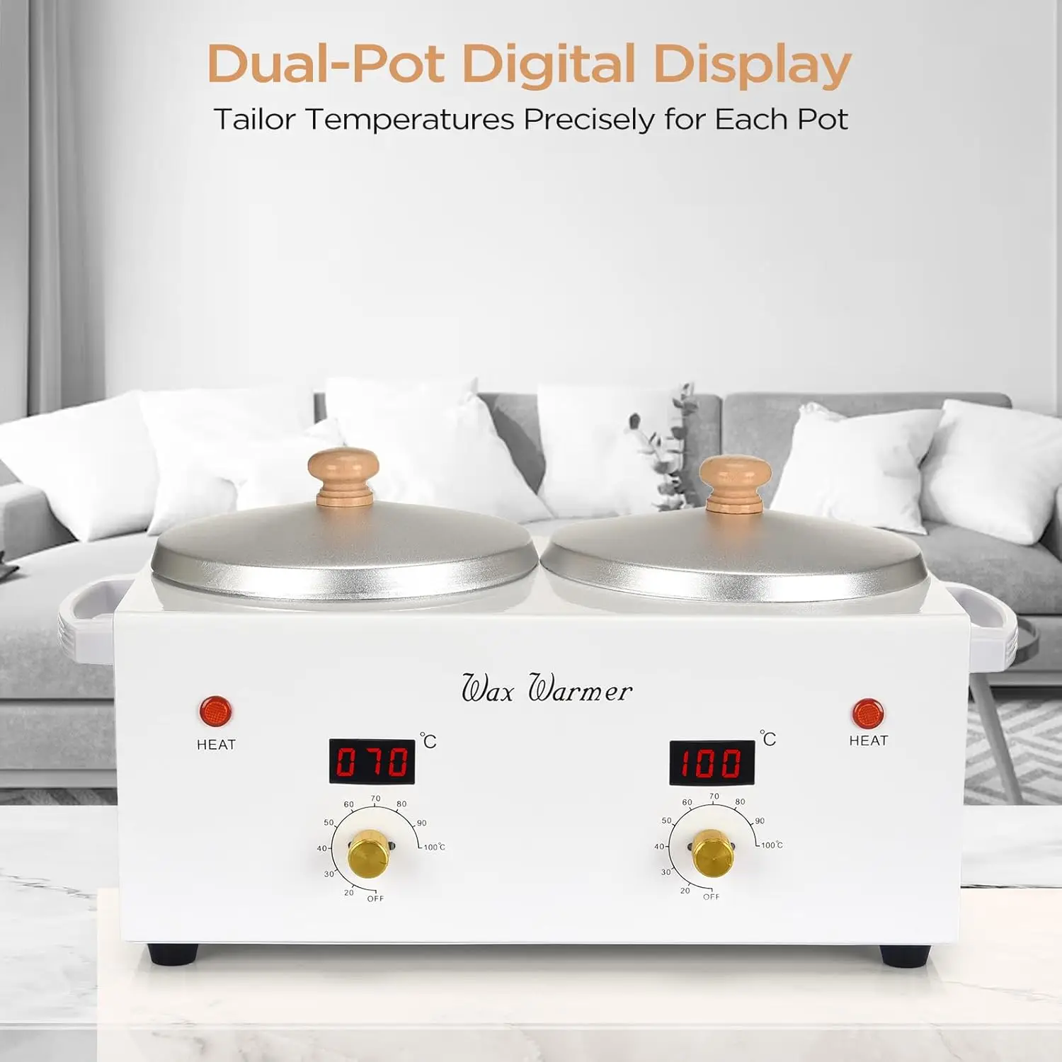 Hair Removal Professional, Waxing Machine for Women & Men, Digital Display Electric Wax Heater