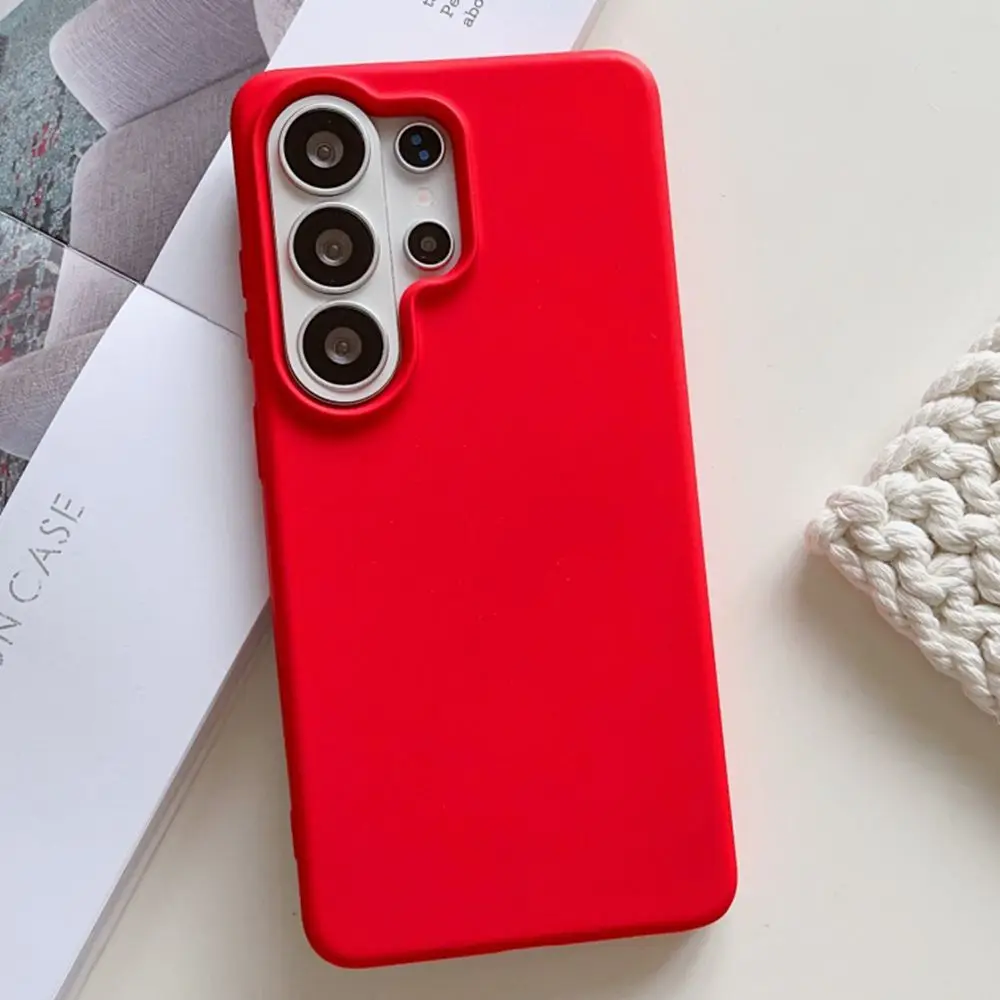 Candy Color Flocking Protective Soft Liquid Silicone Case