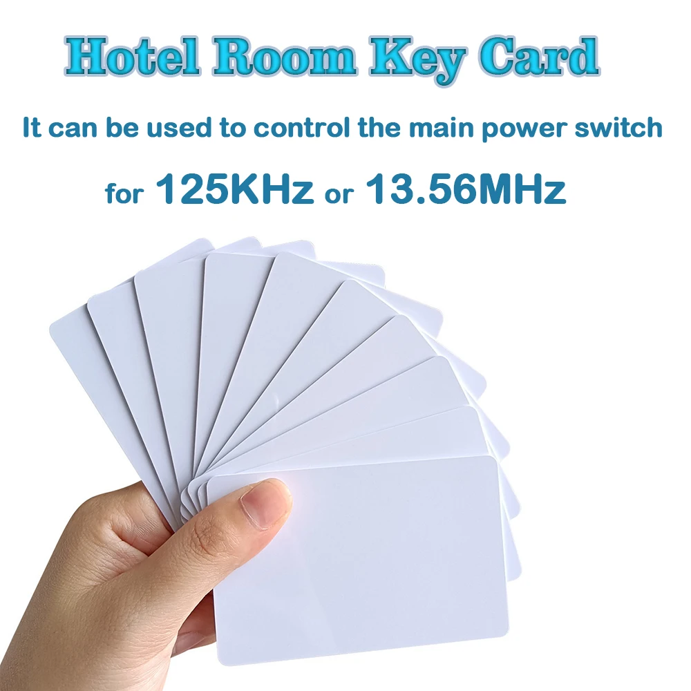 Hotel room card key card ID/IC 125KHz/13.56MHz 100,000 times erasure , white 1PCS