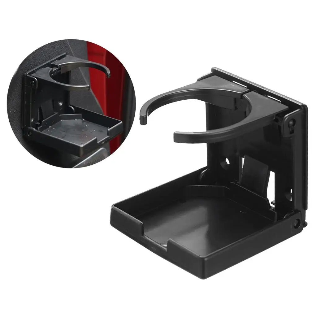 Cup Holder Folding Drink Holders Car Cup Holder for Trucks Car RVs Marine Boat , Black, 102x94mm