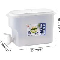 Distributeur d'eau de réfrigérateur avec couvercle, bouilloire d'eau potable, bouteille froide, couvercle de jus, boisson domestique, stockage de lait 5