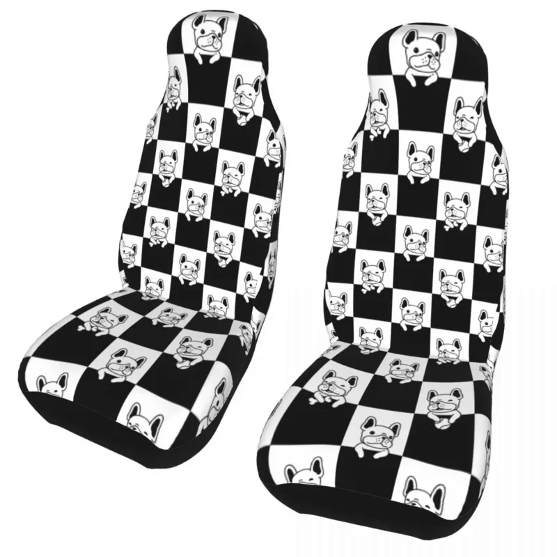 

French Bulldog Universal Cover Interior Accessories For SUV Animal Seat Protector Polyester Car Styling