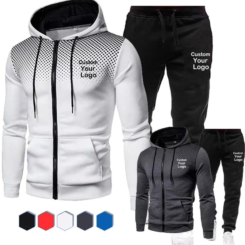 Men's Clothing Fashion Track Suits Sports Wear Jogging Suits Ladies Hooded Tracksuit Set Clothes Hoodies+Sweatpants Sweat Suits