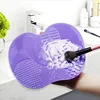 Silicone Brush Cleaner Cosmetic Make Up Washing Brush Gel Cleaning Mat Foundation Makeup Brush Cleaner Pad Scrubbe Board