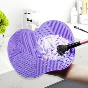 Silicone Brush Cleaner Cosmetic Make Up Washing Brush Gel Cleaning Mat Foundation Makeup Brush Cleaner Pad Scrubbe Board
