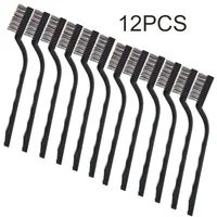 12PCS/6PCS Set Mini Metal Clening Wire Brushes DIY Paint Rust Remover Removal Cleaning Polishing Detail Metal Brushes Tools 1
