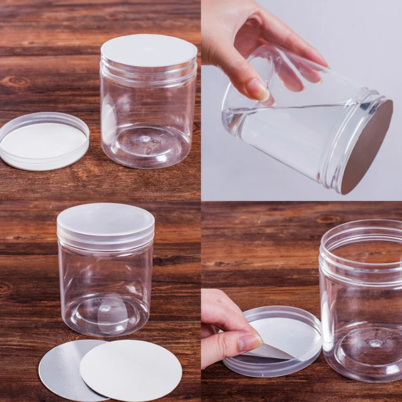 200Pcs Seal Cap Lining Tamper Resistant PET Electromagnetic Aluminum Foil Induction Gasket for Cosmetic Jar Bottle Pot 20mm-82mm rubber caps silicone rubber caps