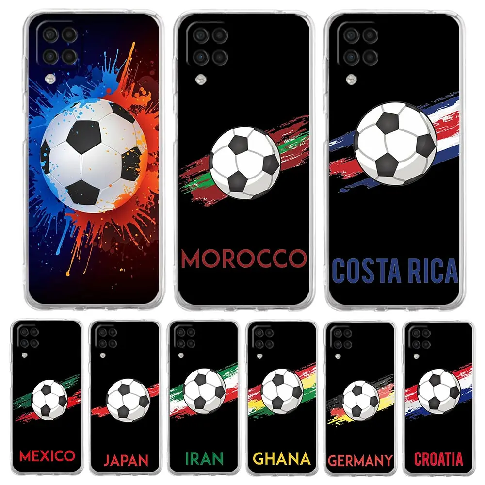 

Country Soccer Football Phone Case For Samsung Galaxy A51 A71 A21S A12 A11 A31 A41 A03S A13 A33 A73 A53 A52 A32 5G Clear Cover