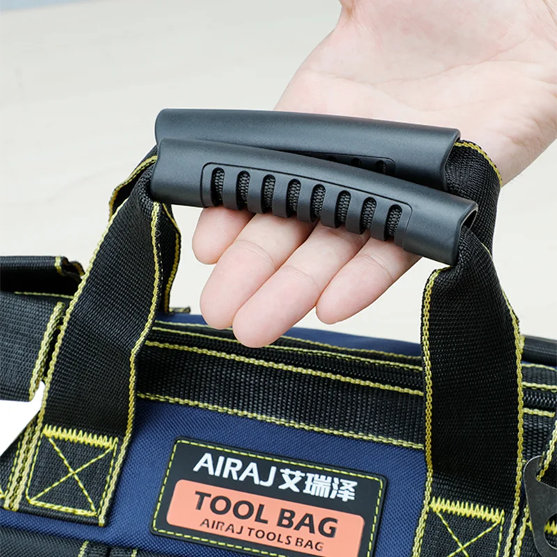 Tool Bag Tool Bags Storage Bag Tool Kit Bag Electric Tool Bag Electricians Pouch Tool Case AIRAJ Tool Bag Strong Multi-Function 1680D Oxford Cloth Waterproof Electrician Bag Multi-Pocket Anti-Fall Storage Bag