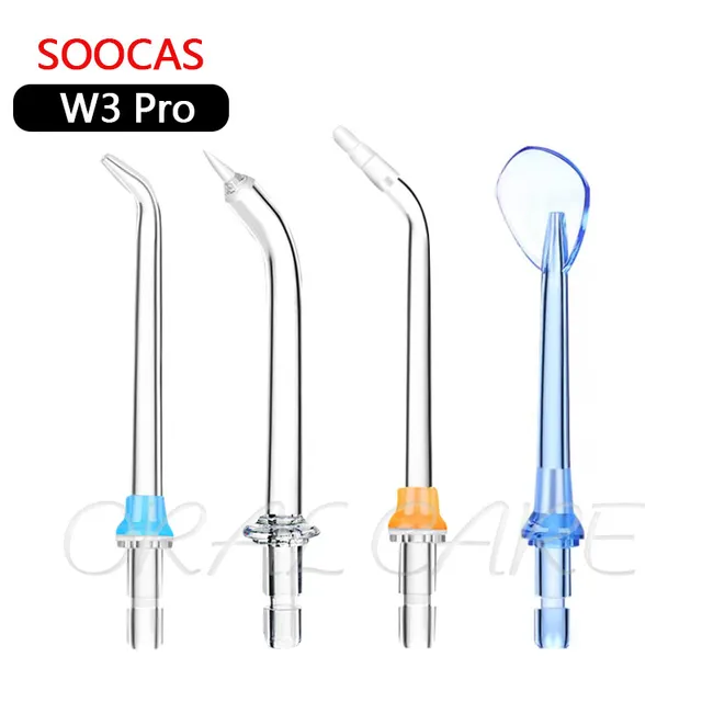 SOOCAS W3 Pro Nozzles Water Flosser Jet Portable Electric Oral Irrgator Oral Cleaning Replacement Nozzle IPX7 WaterProof 1