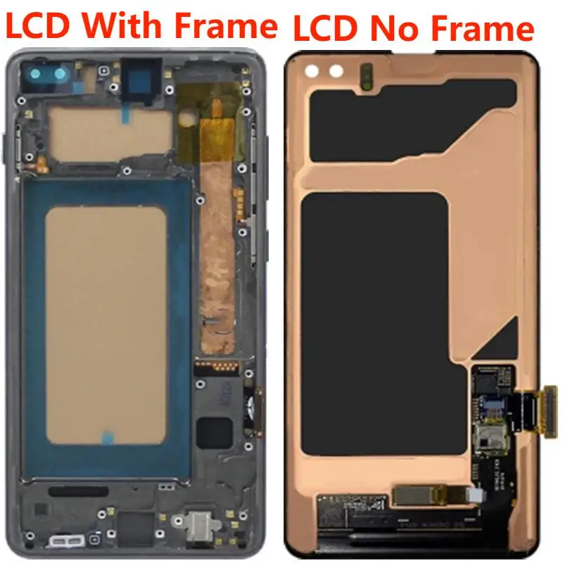 Ｚ S10 ÷ ̳ AMOLED LCD ÷,  , S10 + G975F G975U LCD ġ ũ  ü , 6.4 ġ