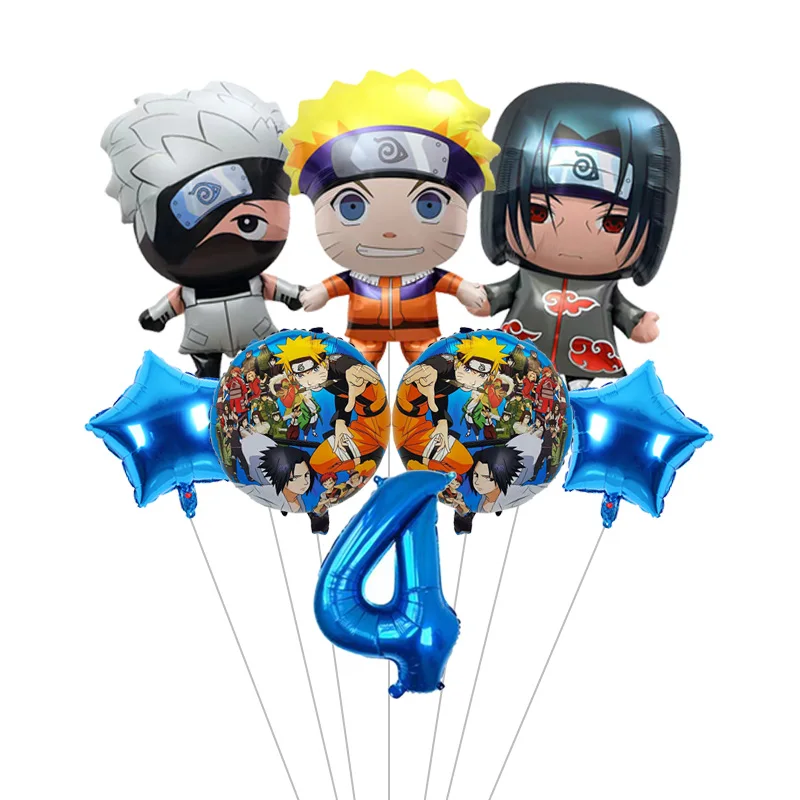 Naruto Ninja Party Balloon Set - Kids Birthday Decoration Supplies with Character Balloons
