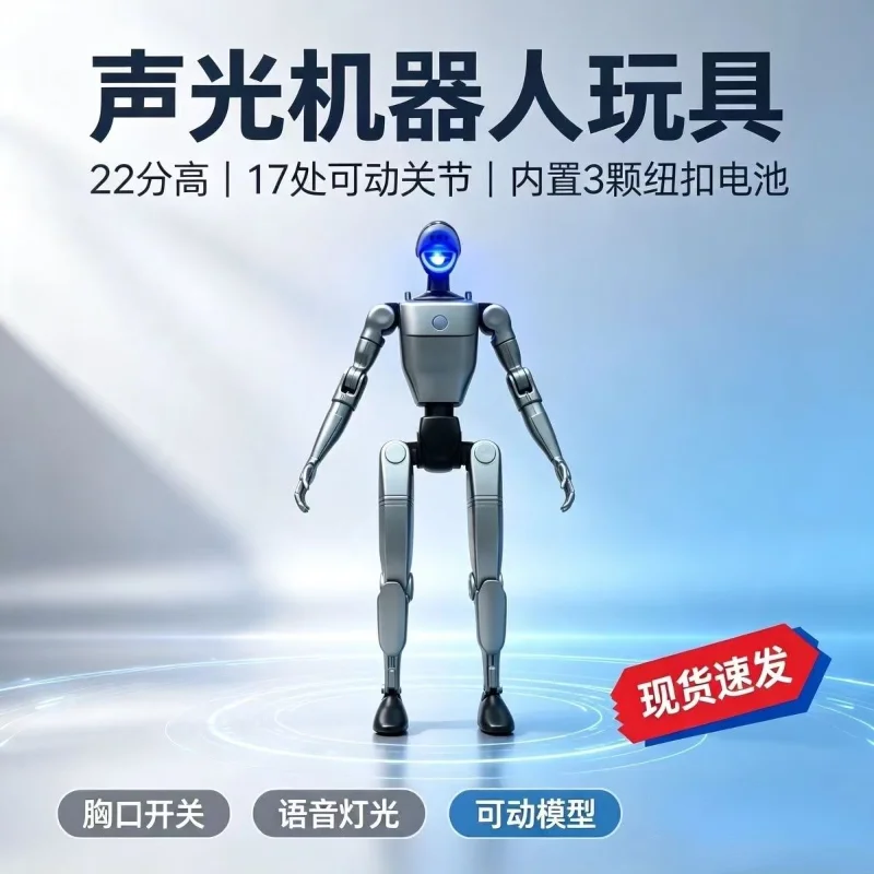 Giocattolo Robot Intelligente AI, Programmazione Bionica Intelligente con Luci, Giocattolo Educativo, Robot Multi-giunto Mobile - immagine 6