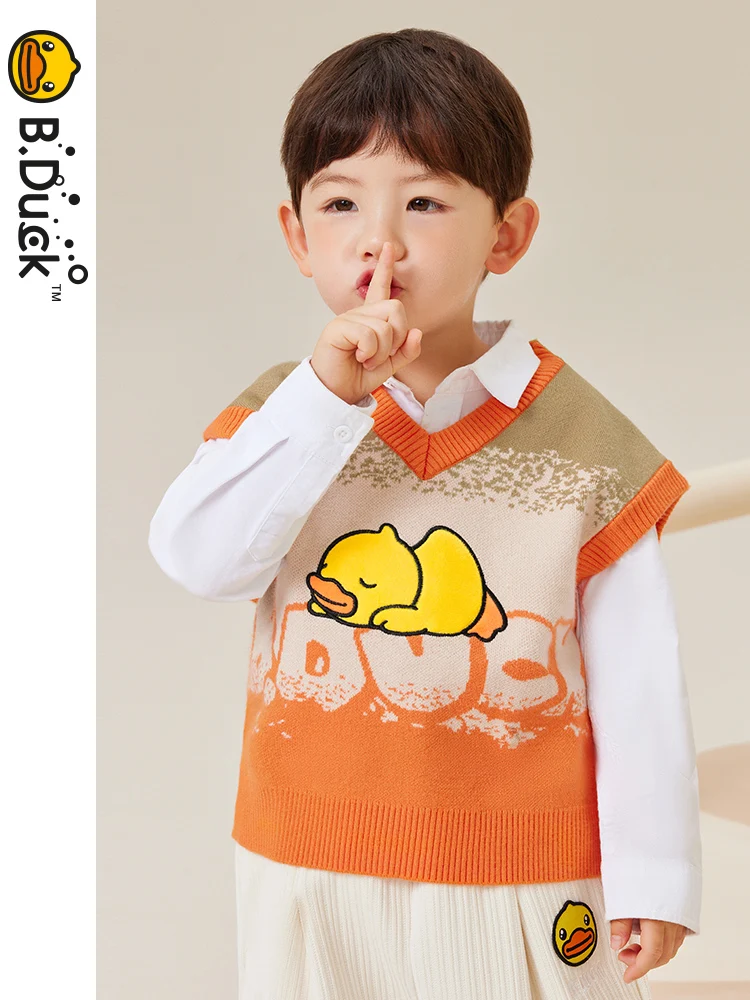 

B.Duck Autumn Winter Baby Vest Hat Warmer Cotton Coat Fashion Korean Kids Waistcoat for Girls Boys Outerwear Jackets Clothes