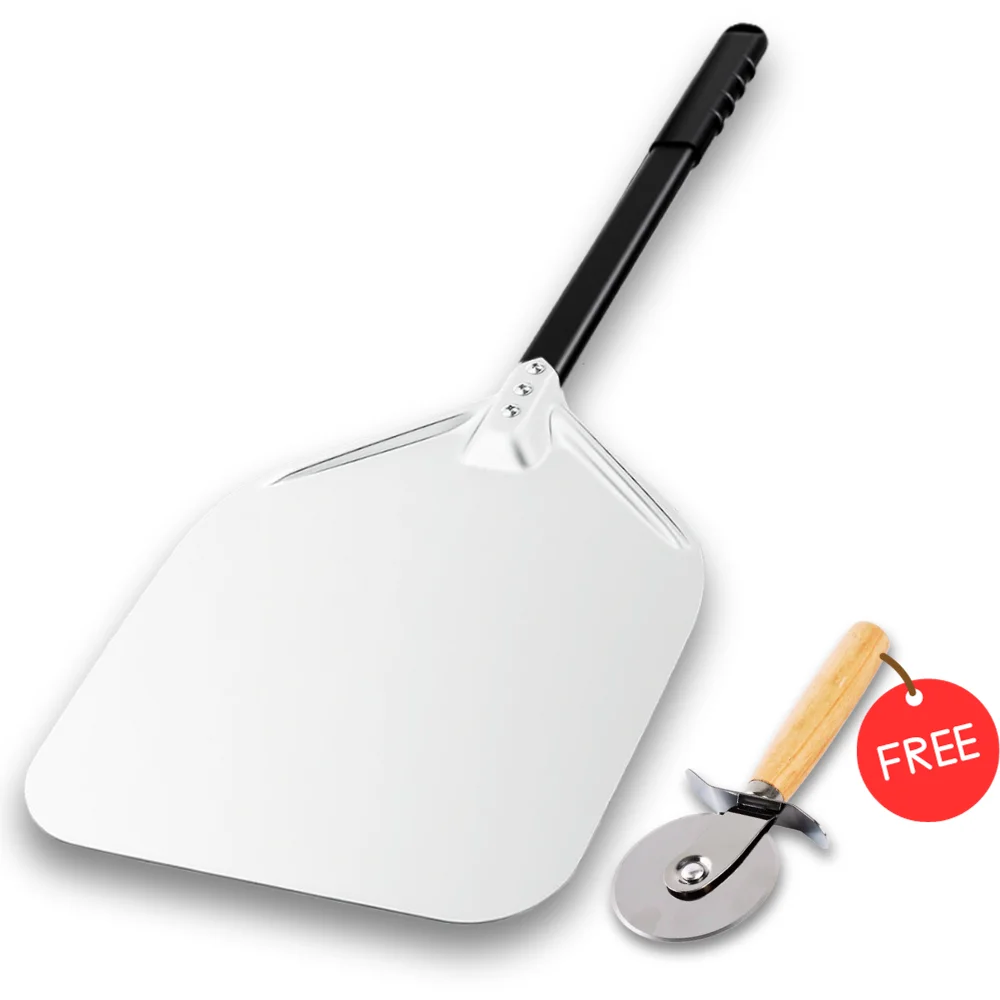 12 13 14 Pizza Peel Long Handle Smooth Paddle Lightweight Pizza Turning Outdoor Oven Accessories Shovel Nonstick pizza peel