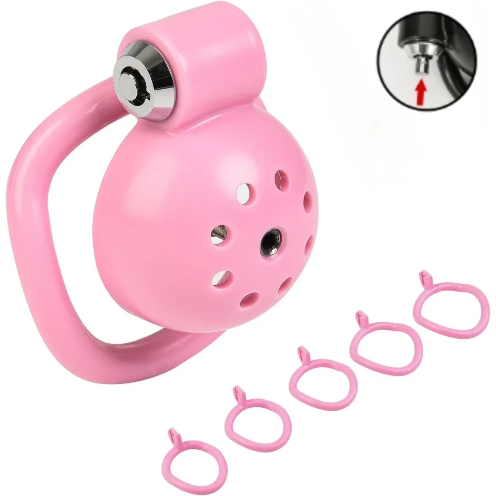 Press Lock Penis Cage With 5 Rings Metal Dilator Flat Chastity Cage Lightweight Device For Men Hentai Bondage Fetish SM Sex Toy penis chastity cage,chastity lock sex toy,chastity cage accessory