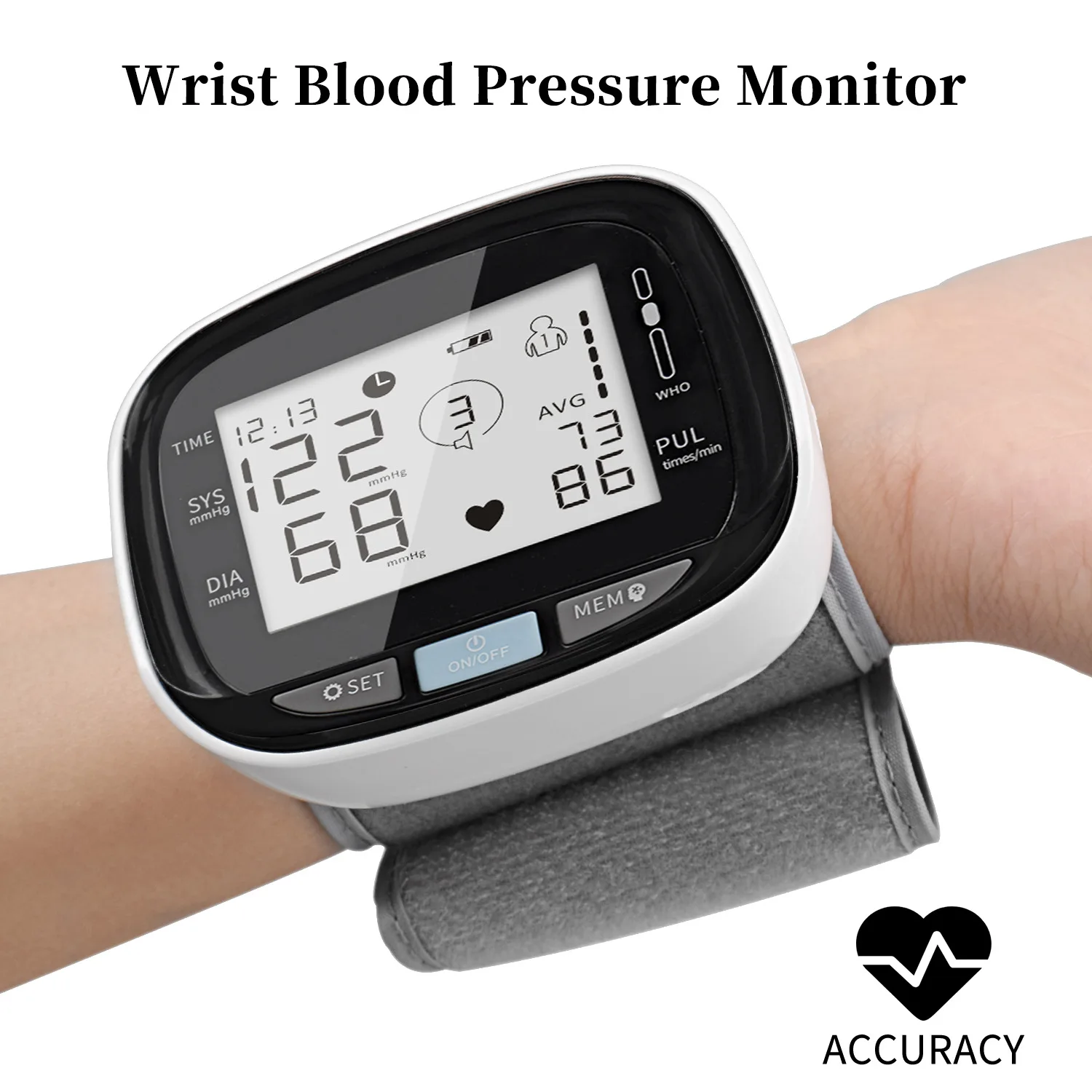 Wrist Blood Pressure Monitor Electronic Fully Automatic