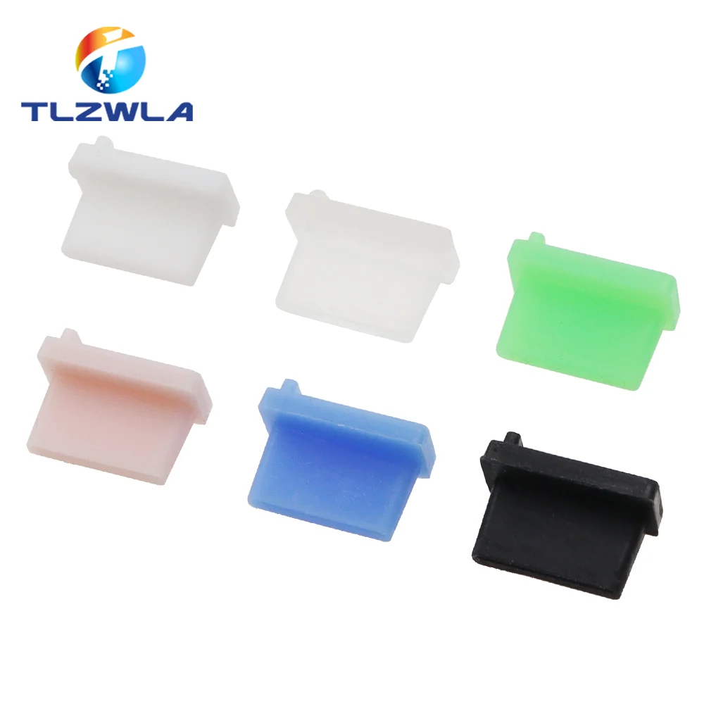 12 tappi antipolvere in silicone per porta USB di tipo C, tappi di protezione per porta di ricarica, tappi antipolvere di tipo C, con spazzola per la pulizia, per tutti gli smartphone