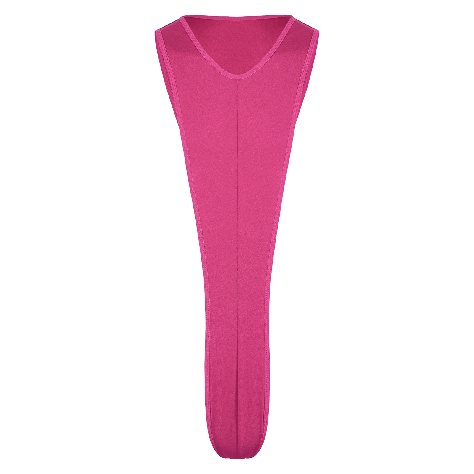 Mens Tinta Unita Tank Bulge Pouch Costume Intero Mankini Erotic Swimwear Underwear Nightwear Body