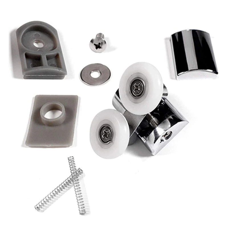4Pcs Shower Door Wheels 23Mm Shower Door Rollers Heavy Duty Zinc Alloy Dual Wheel For Both Flat Sliding Shower Doors 6