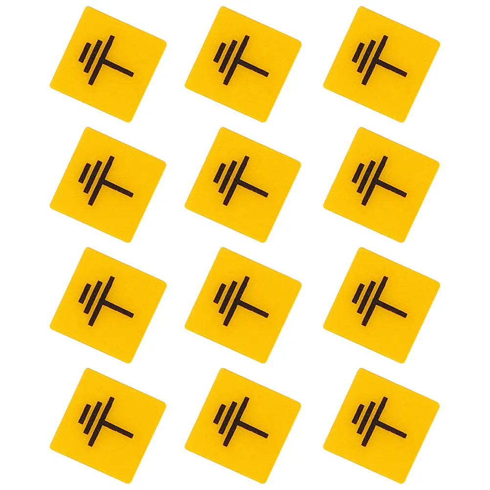 12Pcs 접지 연결 경고 스티커 전기 기계용 신뢰할 수 있는 안전 데칼 경량 간편한 접지 적용