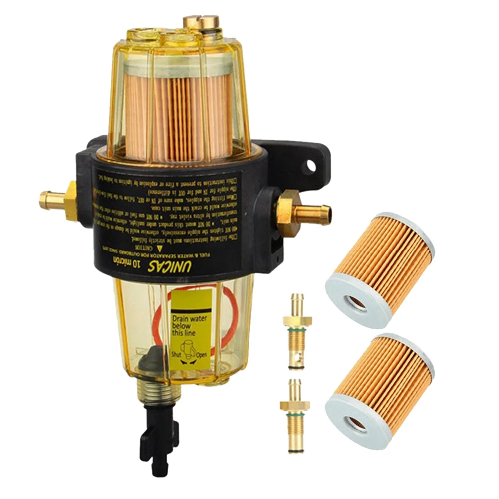 3PCS UF-10K Fuel Filter Fuel Water Separator Assembly Filter Assembly for Yamaha Suzuki Tohatsu Mercury Outboard