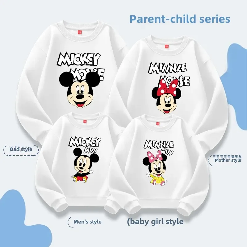 2024 Disney Trip Mickey Minnie Mouse Family Matching Shirts Cotton Dad Mom Bro Sis Kids T Shirt Baby Rompers Matching Clothes 2
