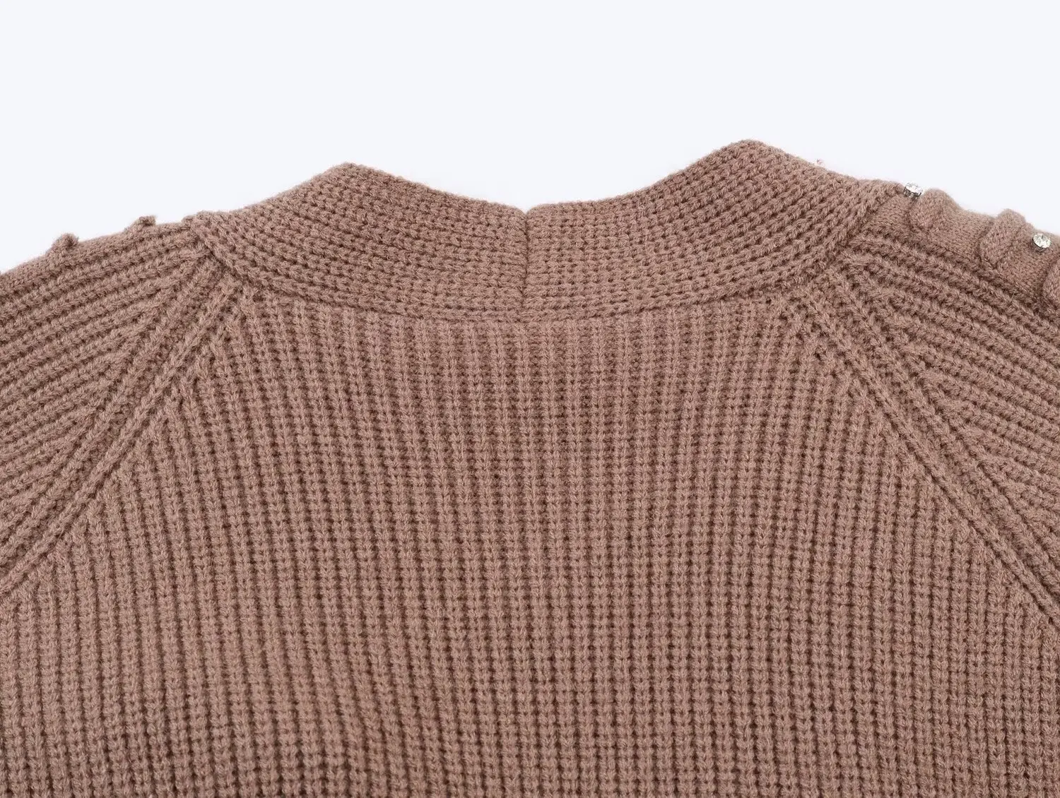 HH Damen Mode Nieten-Verzierung Langarm-Strickjacken Damen Herbst Schicke Strukturierte Einfarbige 5-Farben Hochelastische Strick-Langjacke – Detail 18