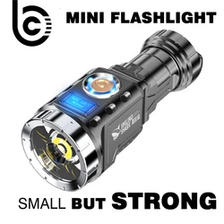 ES03 2000LM Powerful LED Flashlight USB Rechargeable Super Bright Torch For Night Run Mountaineering Mini Flashlight
