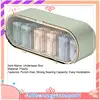 Upgraded Underwear Storage Box Socks Briefs Bras Panties Holder Wall Mounted Multi-Grids Movable Baffle Capacity Dustproof 2