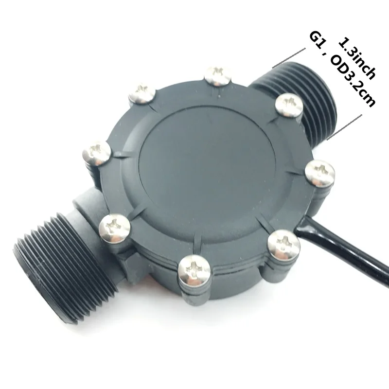 YF-G1 DN25 DC 3.5-24V OD1.3 Inch G1 Water Flow Hall Sensor Flowmeter Liquid Flow Water Pump Controller 2MPa 100L/min