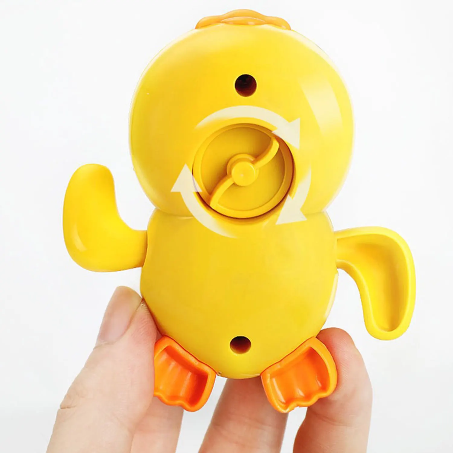 Mini cute Yellow Duck bath toy, children's pool water toy, birthday gift, waterproof windup toy 6
