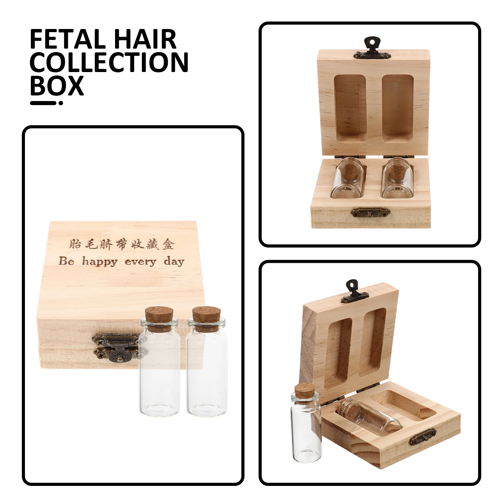 Hair Keepsake Lanugo Cord Preservation Memorial Bottle Dental Tray Fetal