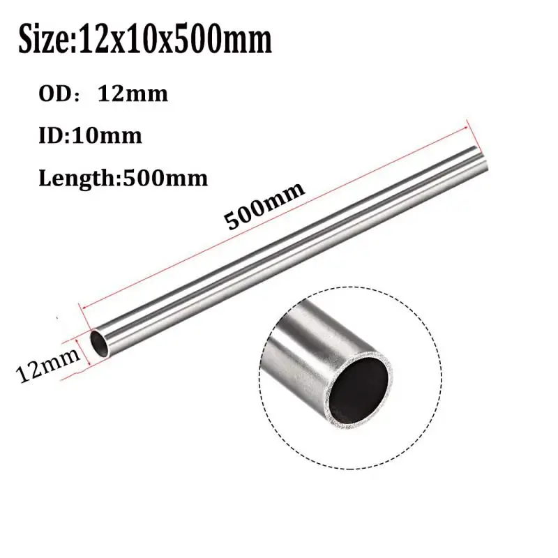 1pcs Titanium Pipe Outer Diameter 6/10/12/18/19/mm Wall  Length 200mm 500mm Bar TA2 Industry TitaniumTube