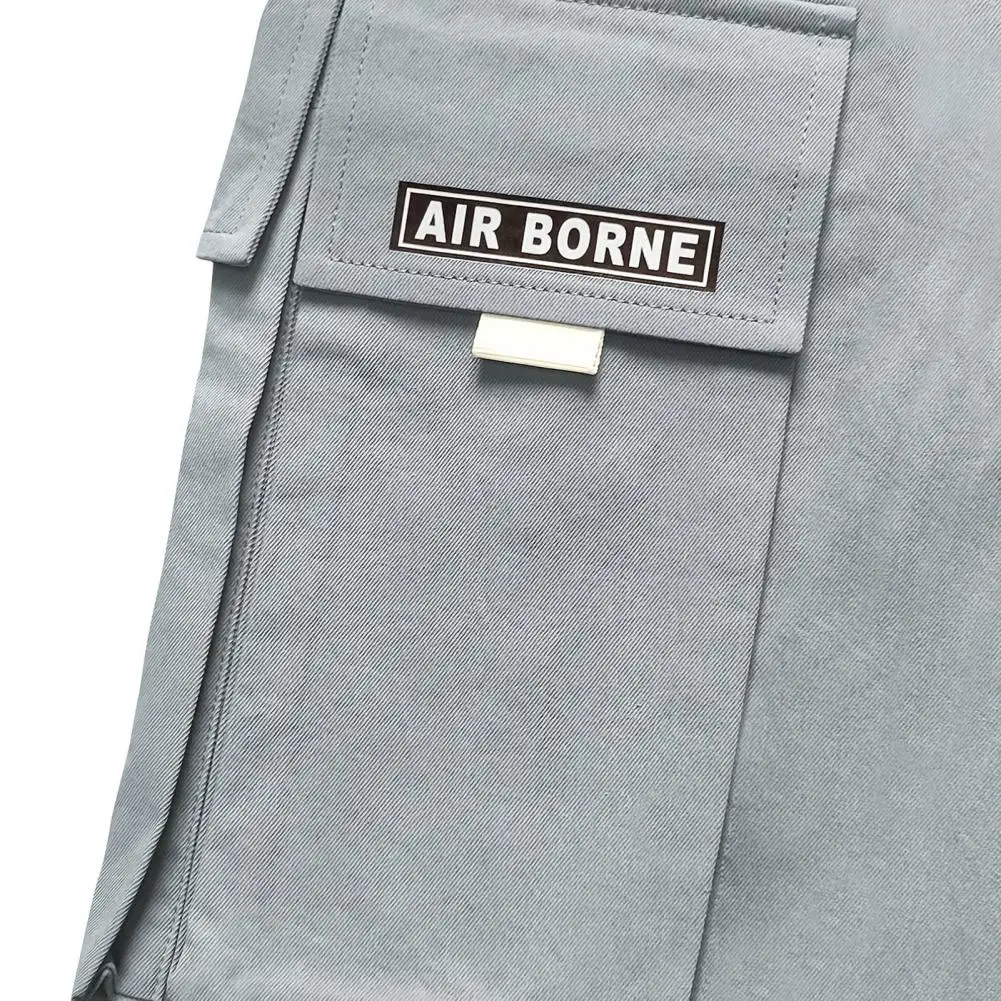 Description Picture 2 of itemMen Cargo Trousers Stylish Men's Cargo Pants with Multiple Pockets Elastic Waistband Drawstring Closure for Comfortable Casual