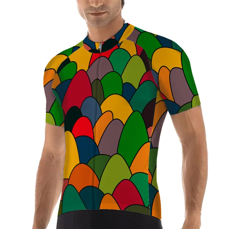 

Outdoor Cycling Jersey Jacket, MTB Bike Summer Top Wear, Mountain Race Sport, Road Motocross Short Bicycle, Colored Shirt