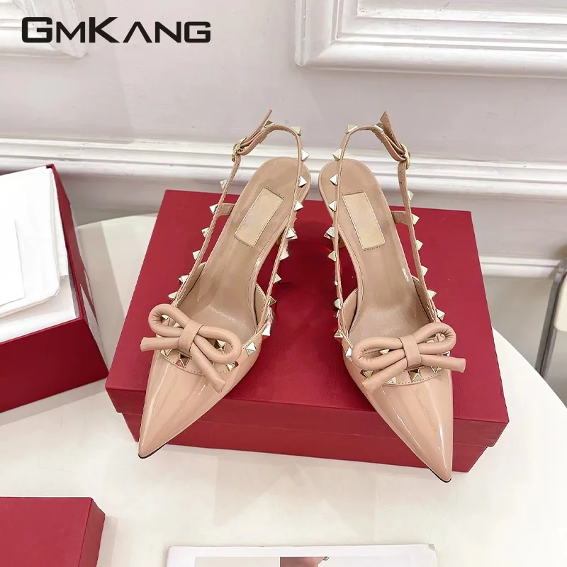 

Sexy High Heel Sandals Women's Crystal Wedding Shoes New Product Liu Nail Bow Thin High Heel Summer Sandals Women's