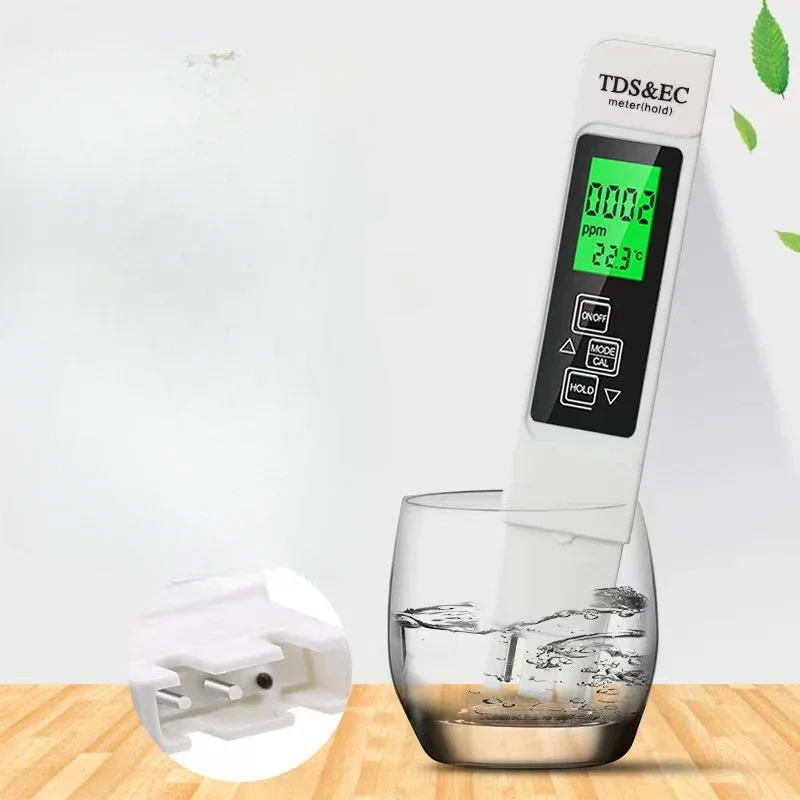 Professional 3 In 1  Tester Water  Meter TDS EC Temperature Meter Digital LCD Water Testing Pen Purity Filter Water Quality 6