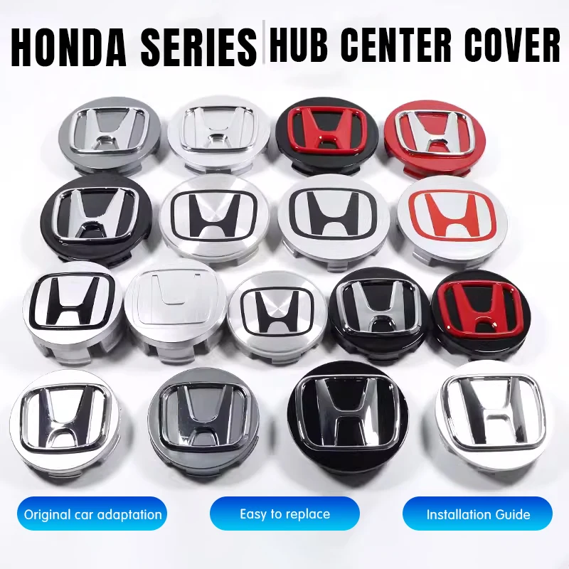Wheel Hub Covers 4pcs 69mm Car Wheel Center Hub Center Cap Rim Hub Dustproof Cover Emblemem For Honda Accord CRV XRV Civic Odyssey