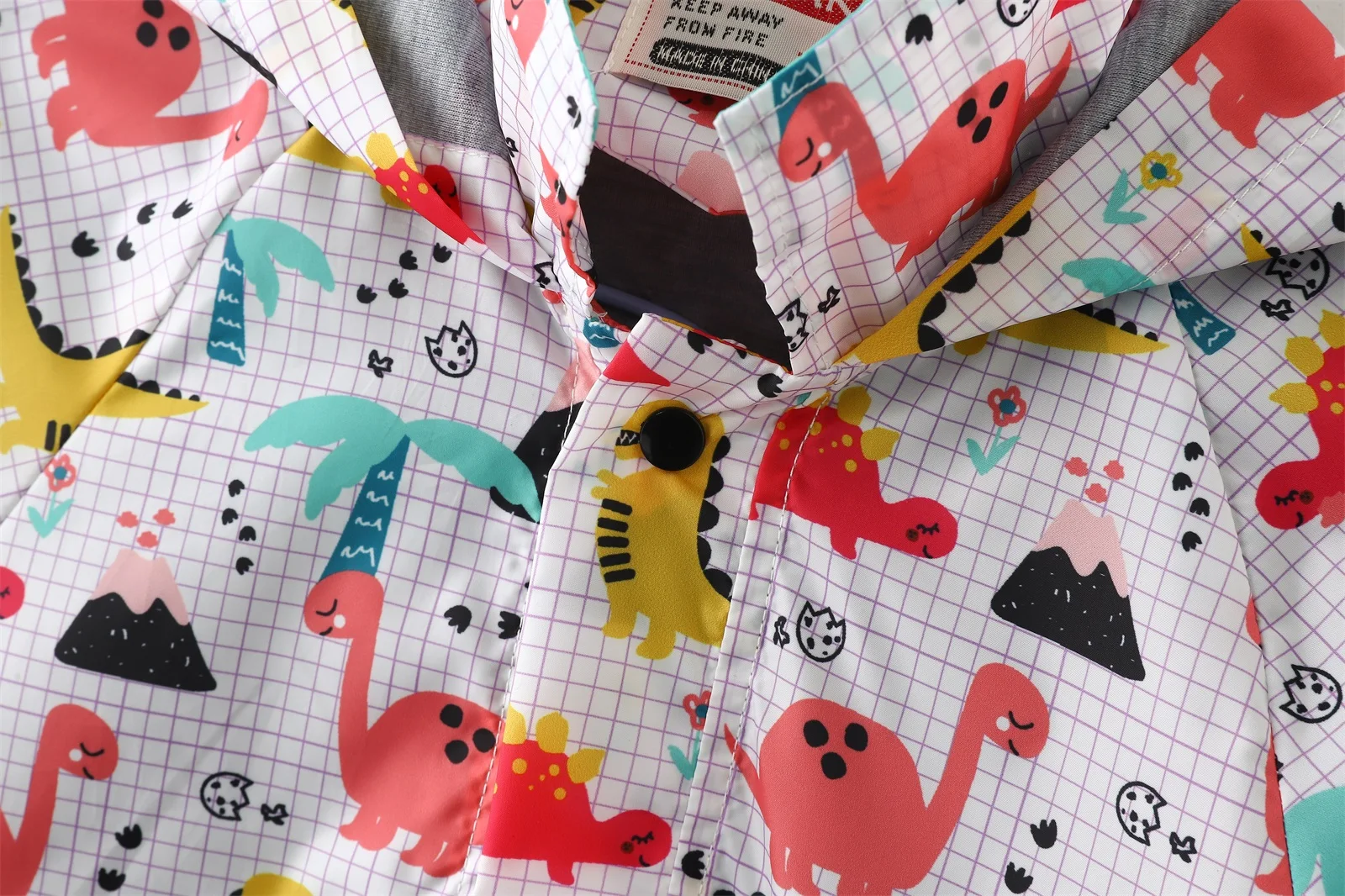 Children Raincoats Cute Stylish Boy Star Graphic Raincoat For Kids